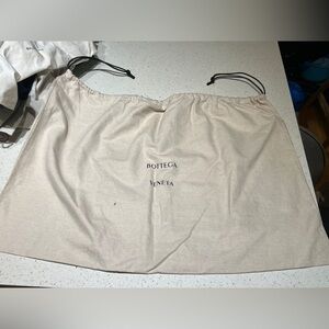 Bottega Veneta XL beige drawstring dust bag
